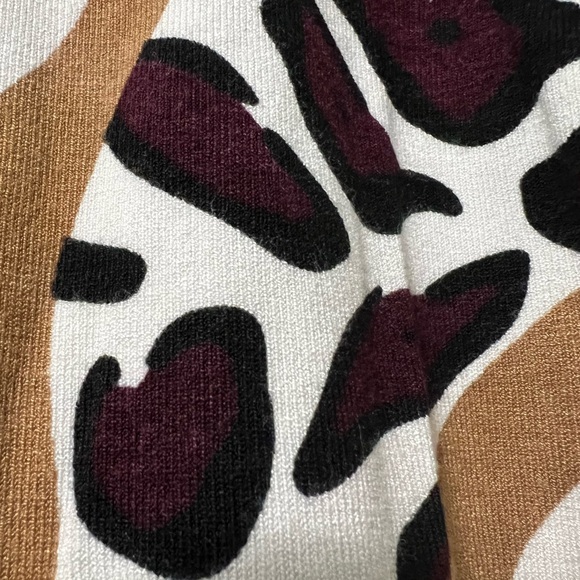 Geometric Animal Print Sweater by ELIZABETH NEW YORK SZ M - Picture 6 of 10